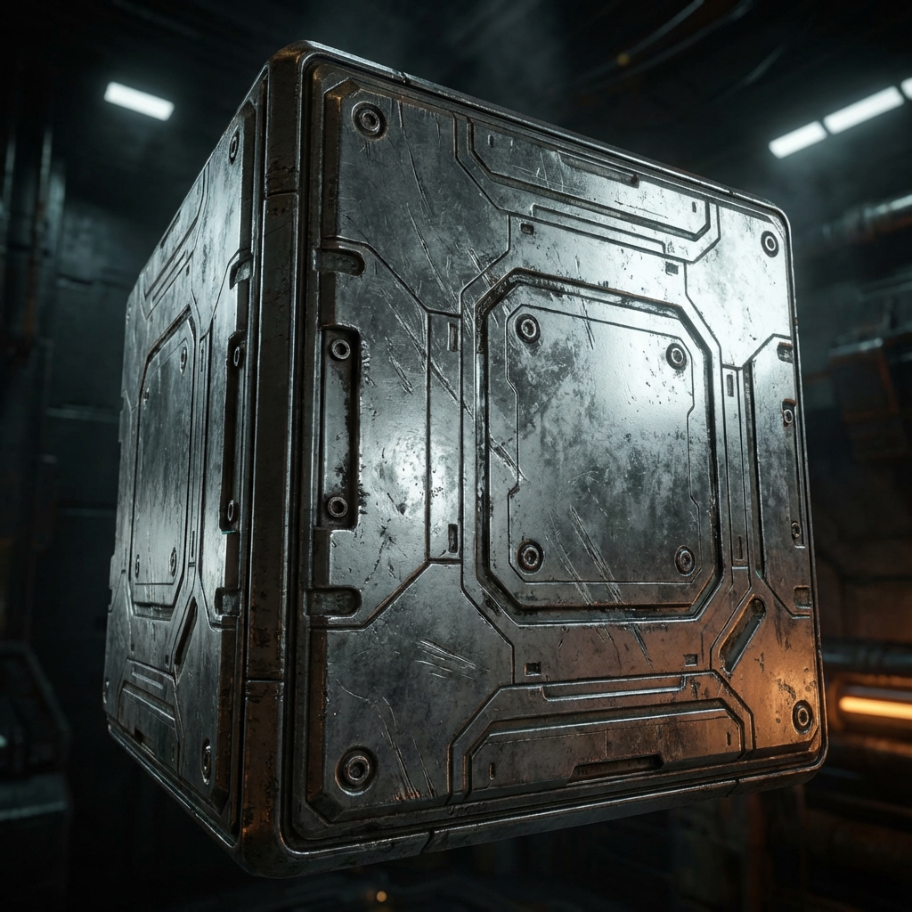 Metal Scifi Texture Normal Map Example - Generated Online