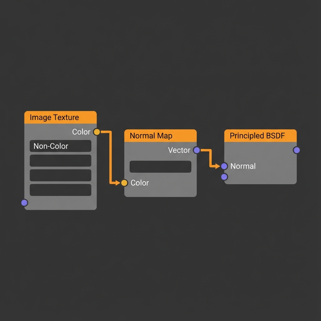 Blender Shader Editor Normal Map Nodes Setup